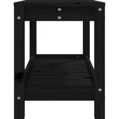 vidaXL - Tuinbank - Zwart - Grenenhout - 82.5 x 35 x 45 cm