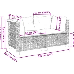 vidaXL - Tuinbank - Zwart - Poly rattan