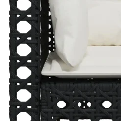 vidaXL - Tuinbank - Zwart - Poly rattan