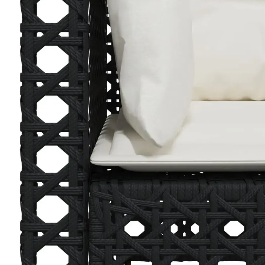 vidaXL - Tuinbank - Zwart - Poly rattan