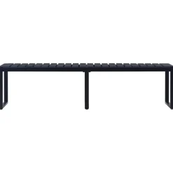 vidaXL - Tuinbank - Zwart - PS-plaat - 180 cm