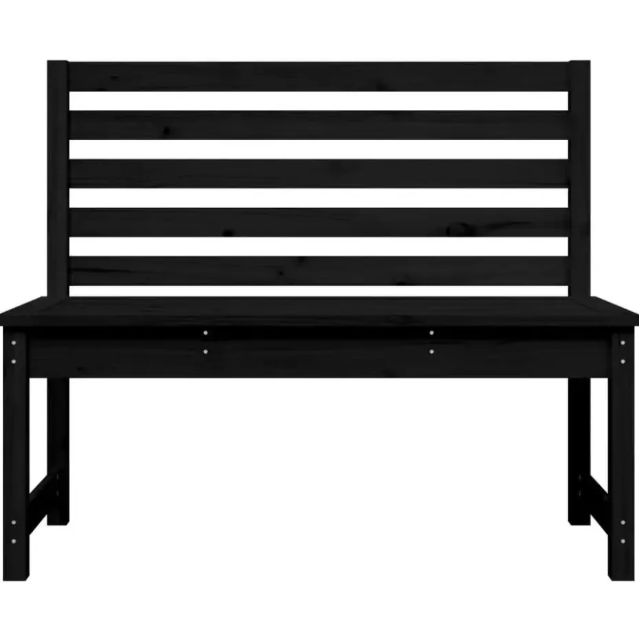 vidaXL - Tuinbank - Zwart - Grenenhout - 109 cm