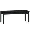 vidaXL - Tuinbank - Zwart - Grenenhout - 109 x 44 x 45 cm