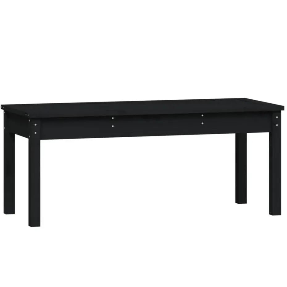 vidaXL - Tuinbank - Zwart - Grenenhout - 109 x 44 x 45 cm