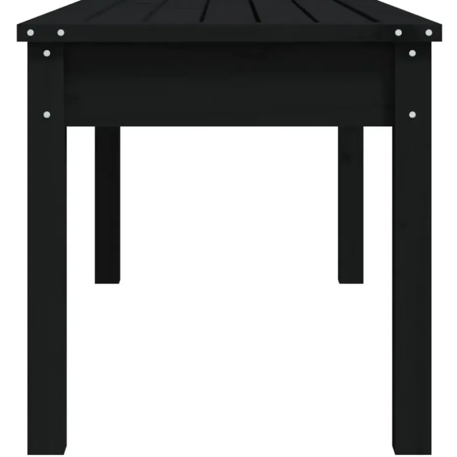 vidaXL - Tuinbank - Zwart - Grenenhout - 109 x 44 x 45 cm