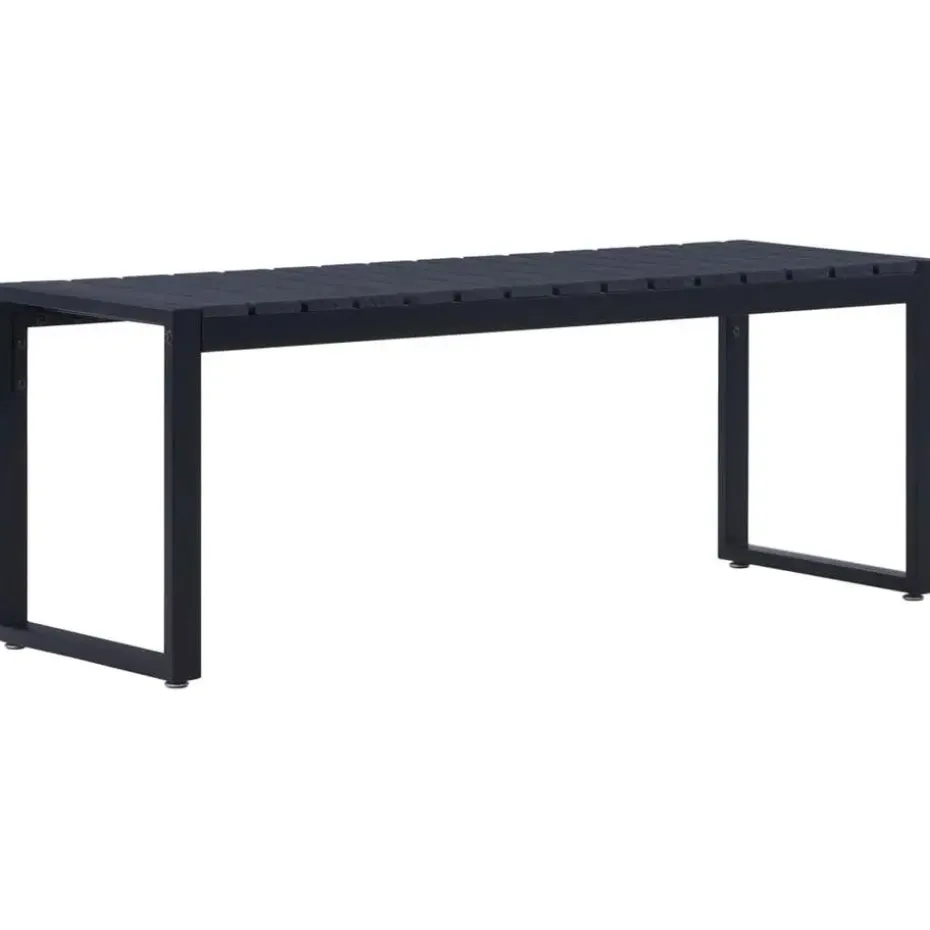 vidaXL - Tuinbank - Zwart - PS-plaat- 120.5 cm