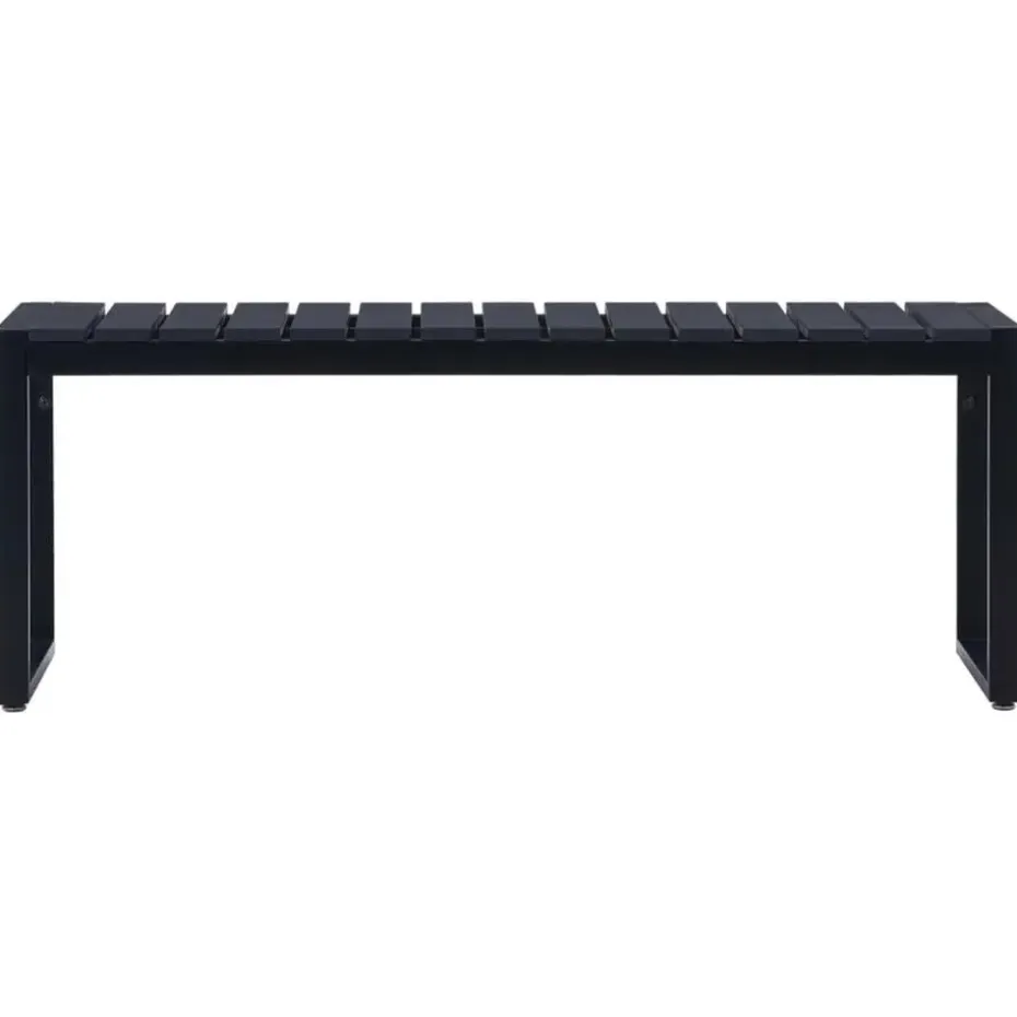 vidaXL - Tuinbank - Zwart - PS-plaat- 120.5 cm
