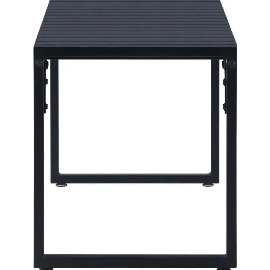 vidaXL - Tuinbank - Zwart - PS-plaat- 120.5 cm