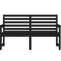 vidaXL - Tuinbank - Zwart - Grenenhout - 159.5 x 48 x 91.5 cm
