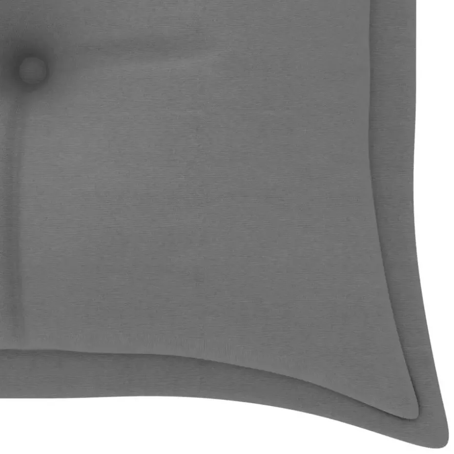 vidaXL - Tuinbank Batavia met grijs kussen - Teakhout - 150x51.5x84 cm