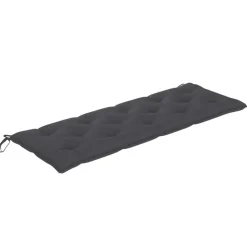 vidaXL - Tuinbank Batavia met antraciet kussen - Teakhout - 150x51.5x84 cm