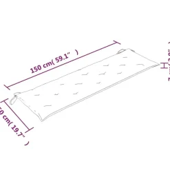 vidaXL - Tuinbank Batavia met antraciet kussen - Teakhout - 150x51.5x84 cm