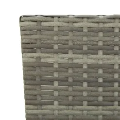 vidaXL - Tuinbank 2-in-1 - Grijs - Poly rattan -176 cm - Met kussens