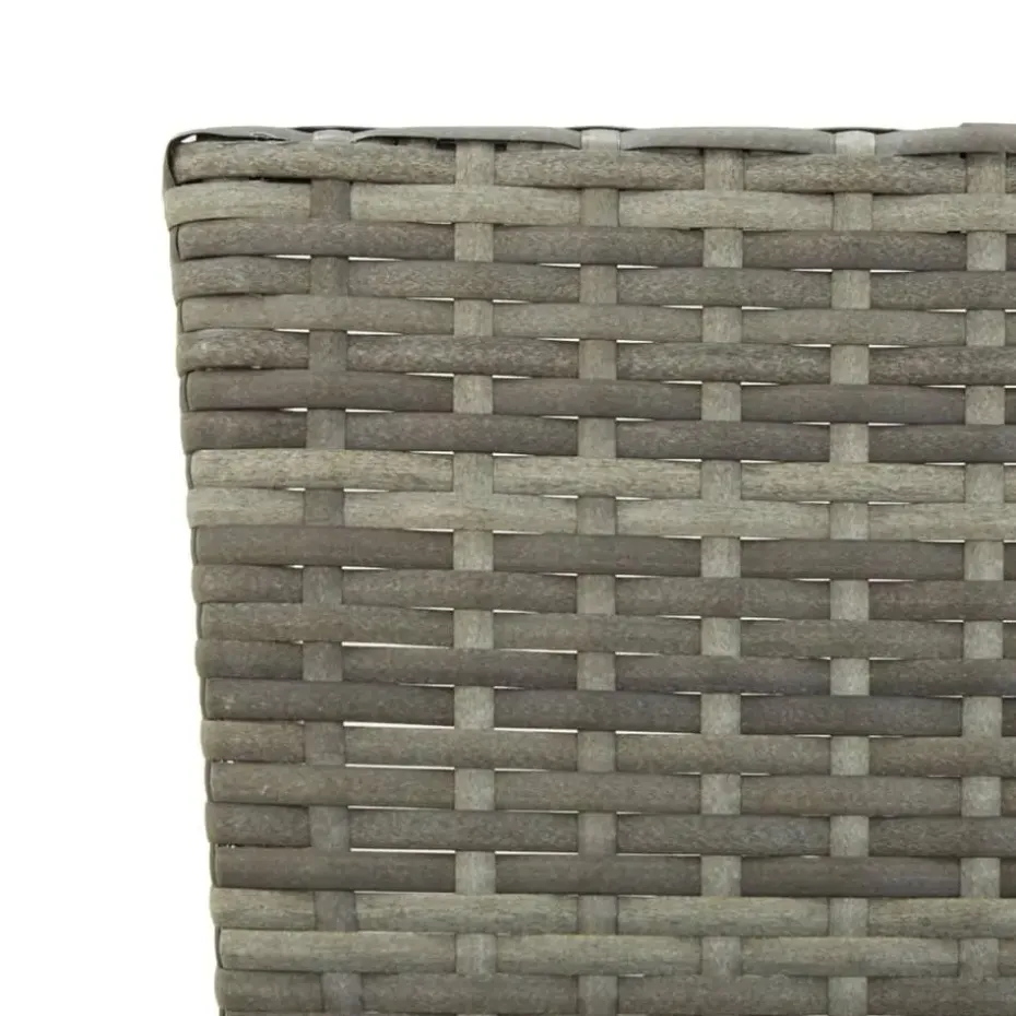 vidaXL - Tuinbank 2-in-1 - Grijs - Poly rattan -176 cm - Met kussens