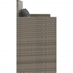vidaXL - Tuinbank met kussens - Grijs - Poly rattan - 120x50x90.5 cm