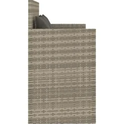 vidaXL - Tuinbank met kussens - Lichgrijs - Poly rattan - 120x50x90.5 cm