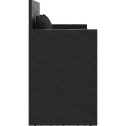 vidaXL - Tuinbank met kussens - Zwart - Poly rattan - 120x50x90.5 cm