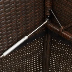 vidaXL - Tuinbank met kussens - Bruin - Poly rattan - 120x50x90.5 cm