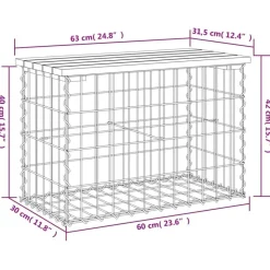 vidaXL - Tuinbank schanskorfontwerp - Geïmpregneerd grenenhout - 63x31.5x42 cm