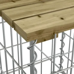 vidaXL - Tuinbank schanskorfontwerp - Geïmpregneerd grenenhout - 63x31.5x42 cm