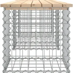vidaXL - Tuinbank schanskorfontwerp - Massief grenenhout - 203x44x42 cm