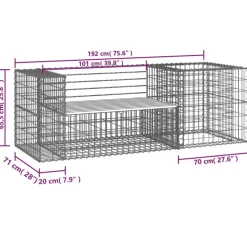 vidaXL - Tuinbank schanskorfontwerp - Geïmpregneerd grenenhout - 192x71x65,5 cm