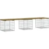 vidaXL - Tuinbank schanskorfontwerp - Geïmpregneerd grenenhout - 203x44x42 cm