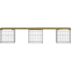 vidaXL - Tuinbank schanskorfontwerp - Geïmpregneerd grenenhout - 203x44x42 cm