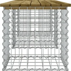vidaXL - Tuinbank schanskorfontwerp - Geïmpregneerd grenenhout - 203x44x42 cm