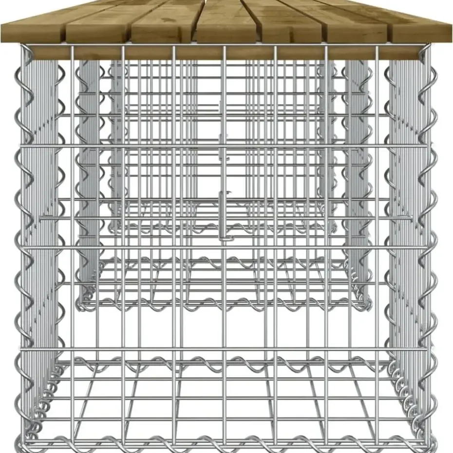 vidaXL - Tuinbank schanskorfontwerp - Geïmpregneerd grenenhout - 203x44x42 cm