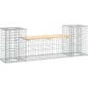 vidaXL - Tuinbank schanskorfontwerp - Massief grenenhout - 183x41x60,5 cm