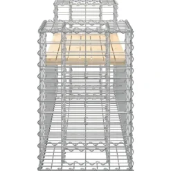 vidaXL - Tuinbank schanskorfontwerp - Massief grenenhout - 183x41x60,5 cm