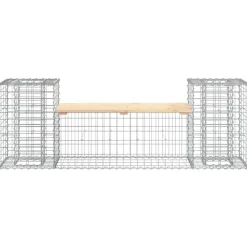 vidaXL - Tuinbank schanskorfontwerp - Massief grenenhout - 183x41x60,5 cm