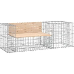vidaXL - Tuinbank schanskorfontwerp - Massief grenenhout - 192x71x65,5 cm
