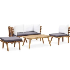 vidaXL - Tuinbank Set - Bruin - Acaciahout