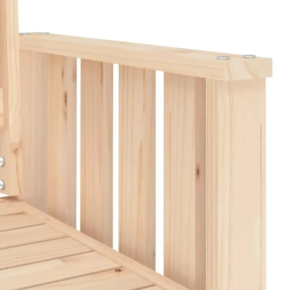 vidaXL - Tuinbank 2-zits - Bruin - Grenenhout - Met tafel