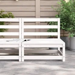 vidaXL - Tuinbank zonder armleuningen - Wit - Grenenhout - 70x70 67 cm