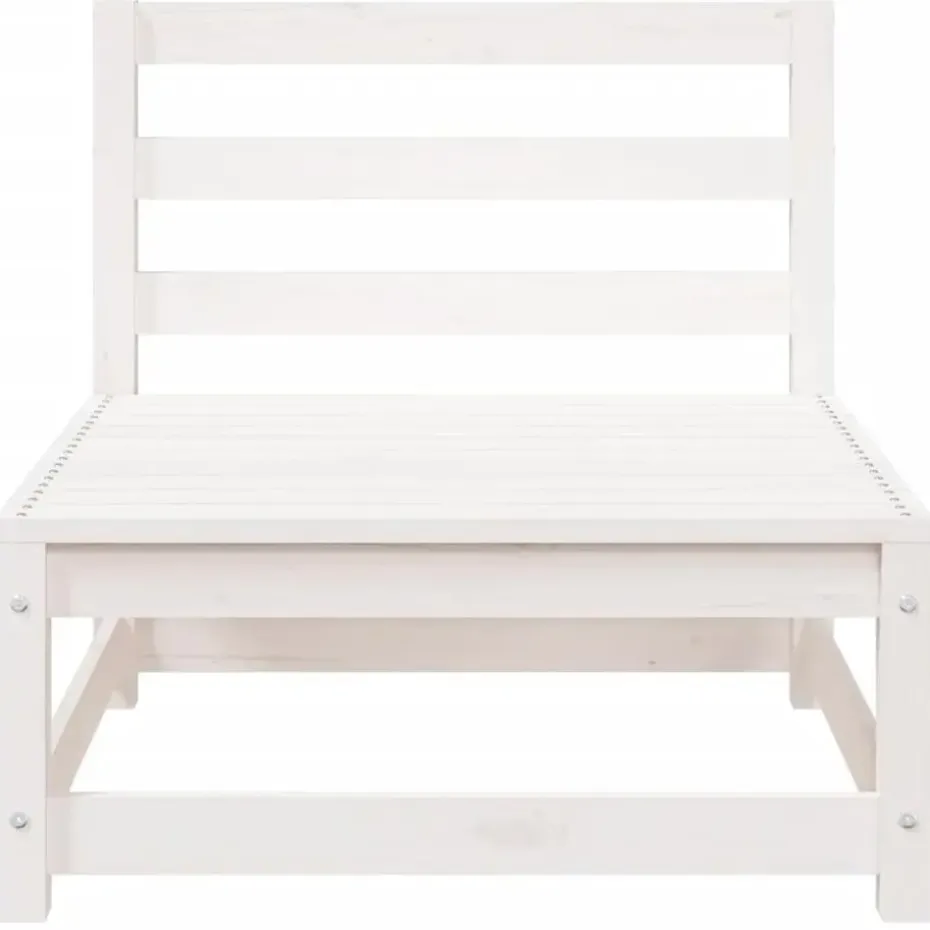 vidaXL - Tuinbank zonder armleuningen - Wit - Grenenhout - 70x70 67 cm
