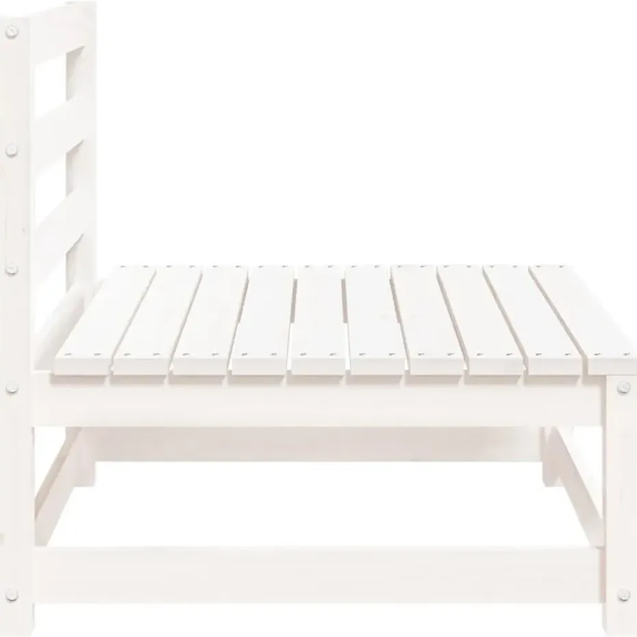 vidaXL - Tuinbank zonder armleuningen - Wit - Grenenhout - 70x70 67 cm