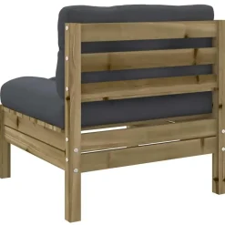 vidaXL - Tuinbanken zonder armleuninge - Bruin - Hout - 2 stuks