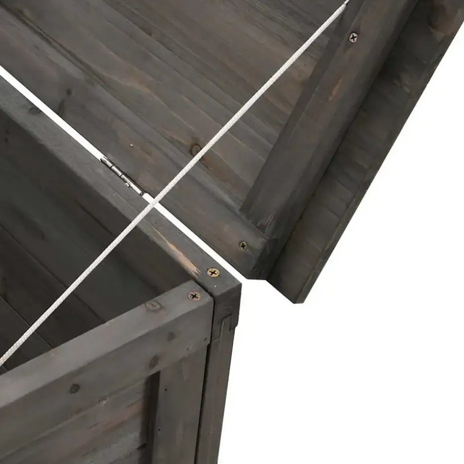 vidaXL - Tuinbox - Antraciet - Bewerkt hout