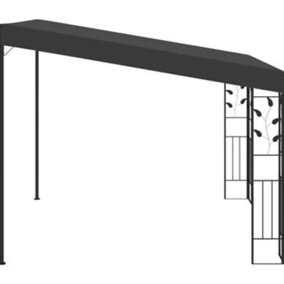 vidaXL - Tuinhuisje - Antraciet - Stof - 3 x 3 x 2.5 m