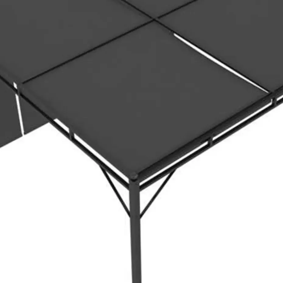 vidaXL - Tuinhuisje - Antraciet - Polyester - 4 x 3 x 2.25 m