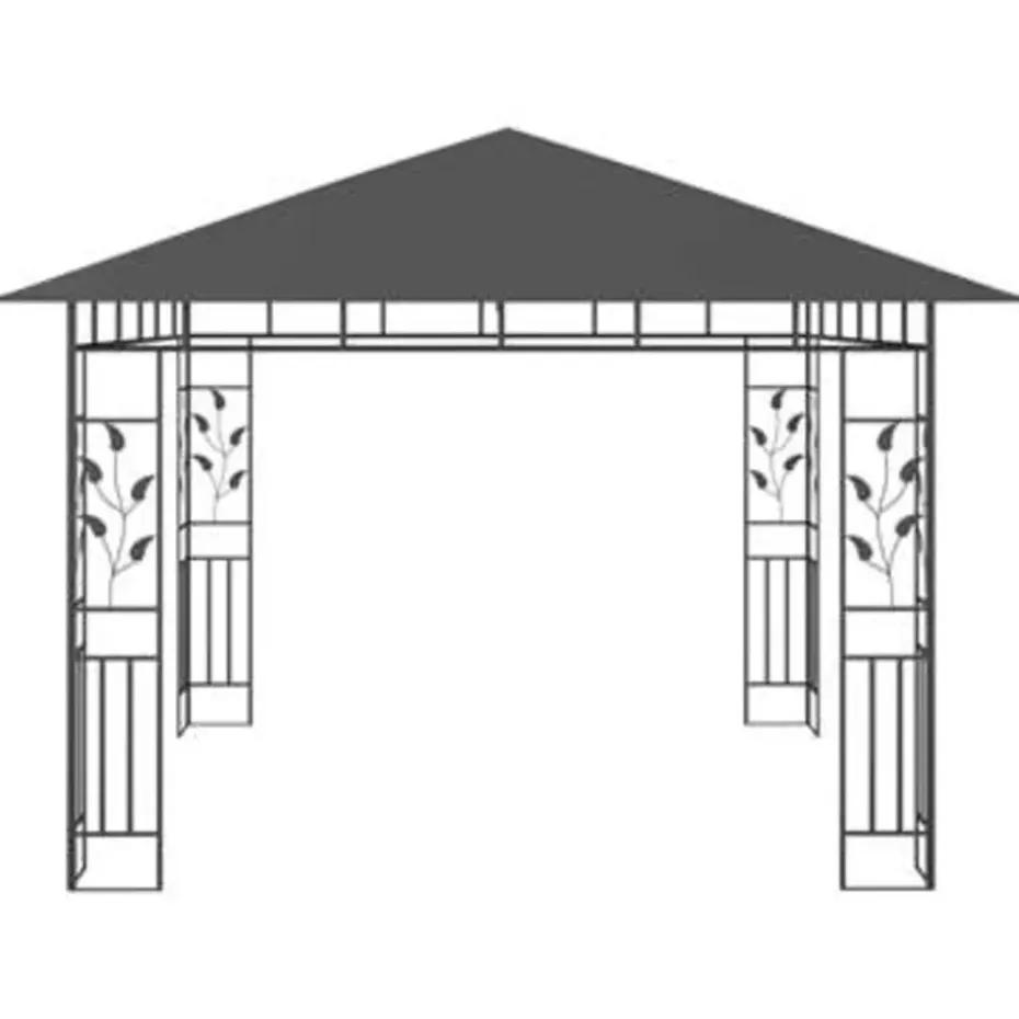 vidaXL - Tuinhuisje - Antraciet - Stof - 3 x 3 x 2.73 m