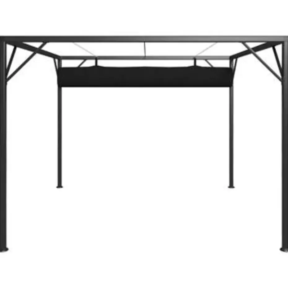 vidaXL - Tuinhuisje - Antraciet - Staal