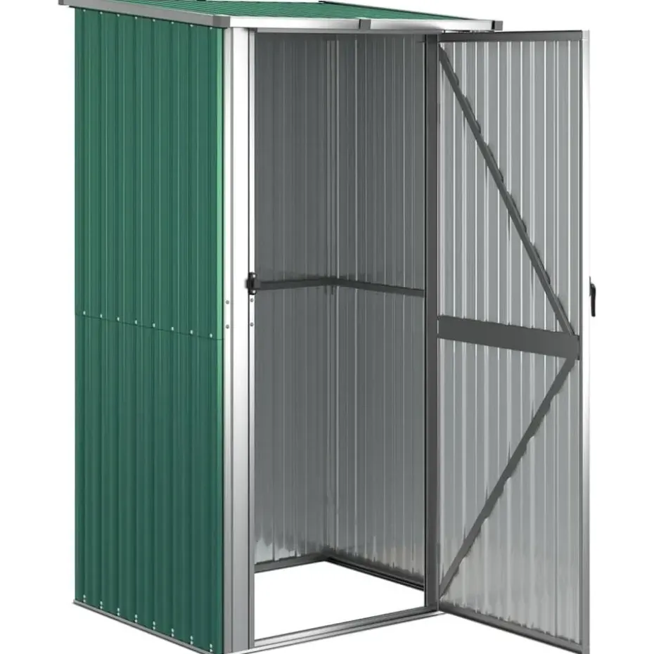 vidaXL - Tuinhuisje - Groen - Staal