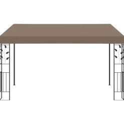 vidaXL - Tuinhuisje - Taupe - Stof - 4 x 3 x 2.5 m