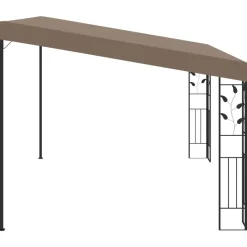 vidaXL - Tuinhuisje - Taupe - Stof - 4 x 3 x 2.5 m