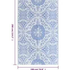 vidaXL - Tuinkleed - Blauw - Polyetheen - 190 x 290 cm