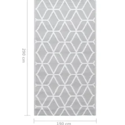 vidaXL - Tuinkleed - Grijs - Polyetheen - 190 x 290 cm